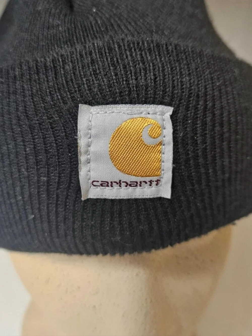 Carhartt Black Rib Knit Cuffed Beanie